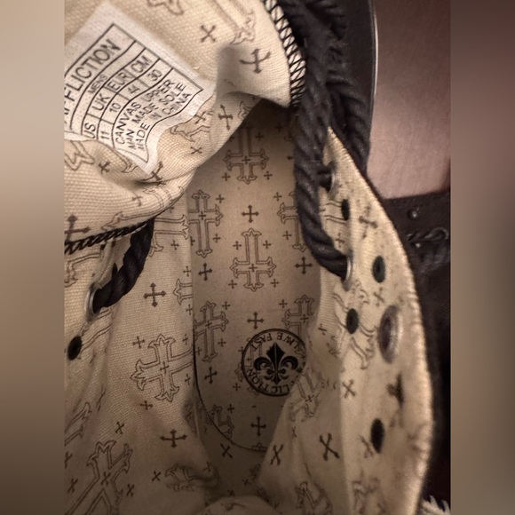 AFFLICTION FARIN BLACK WAX SNEAKERS - Picture 5 of 7